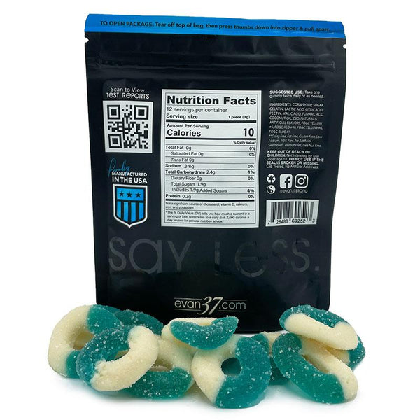 Blue Raspberry CBD Infused Gummies - evan37