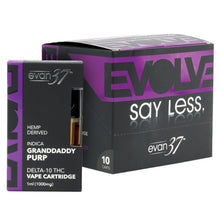 Load image into Gallery viewer, EVOLVE Delta-10 THC Cartridge - Granddaddy Purp - evan37
