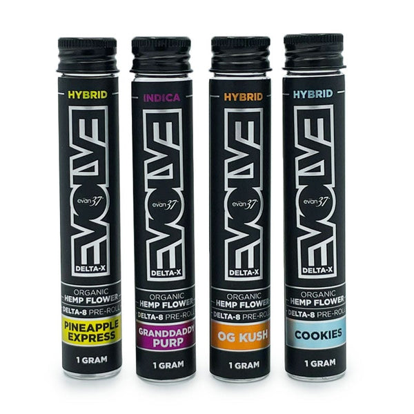 EVOLVE Delta-8 Infused Organic Hemp Pre-Roll - Granddaddy Purp - evan37