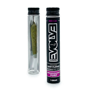 EVOLVE Delta-8 Infused Organic Hemp Pre-Roll - Granddaddy Purp - evan37