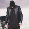 Genuine Lambskin Leather Straight Jacket - evan37