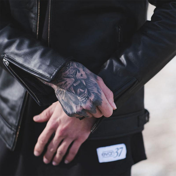 Genuine Lambskin Leather Straight Jacket - evan37