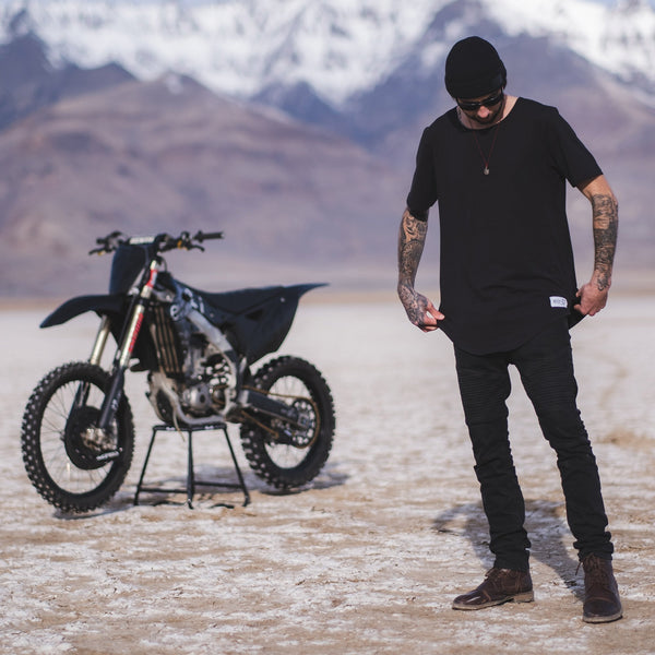 Hemp Blend Swoop Cut Ascend Tee - evan37