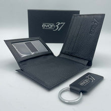 Load image into Gallery viewer, Vegan Leather Wallet + Keychain Gift Set - evan37
